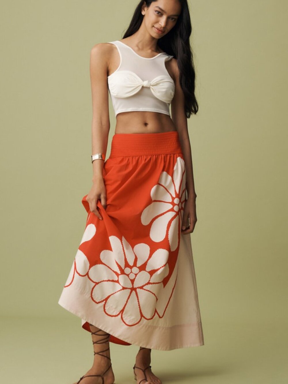 FARM Rio x Anthropologie Palermo Midi Skirt Size Small - Picture 6 of 6
